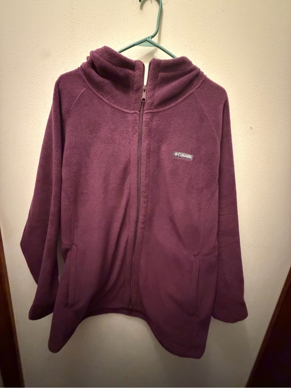 Columbia Purple Full-Zip Hooded Fleece Jacket